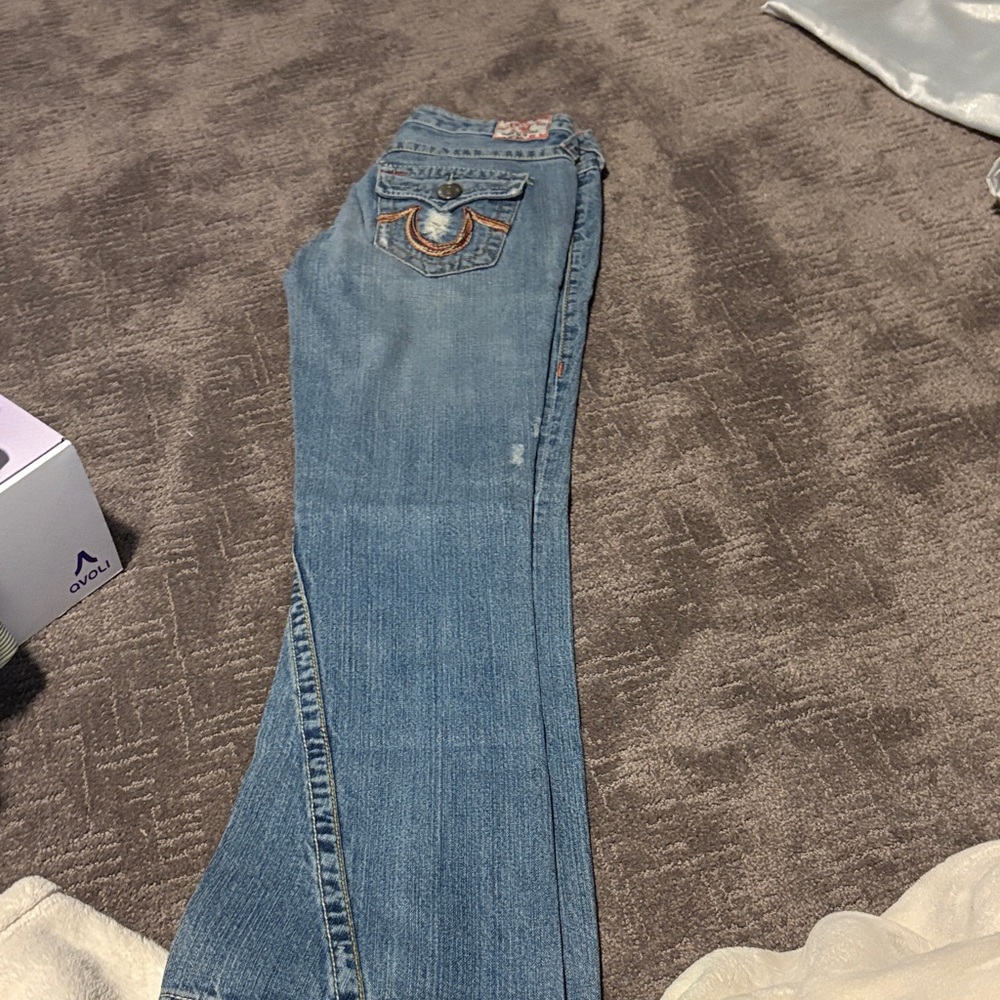 True Religion Light Blue Boot Cut Jeans
